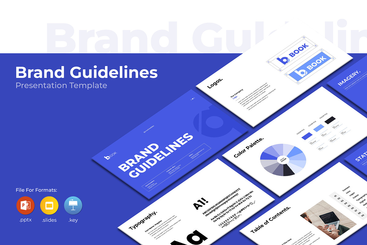 Brand Guidelines Template, a Presentation Template by CreativeSlides (Photo 1 of 8)