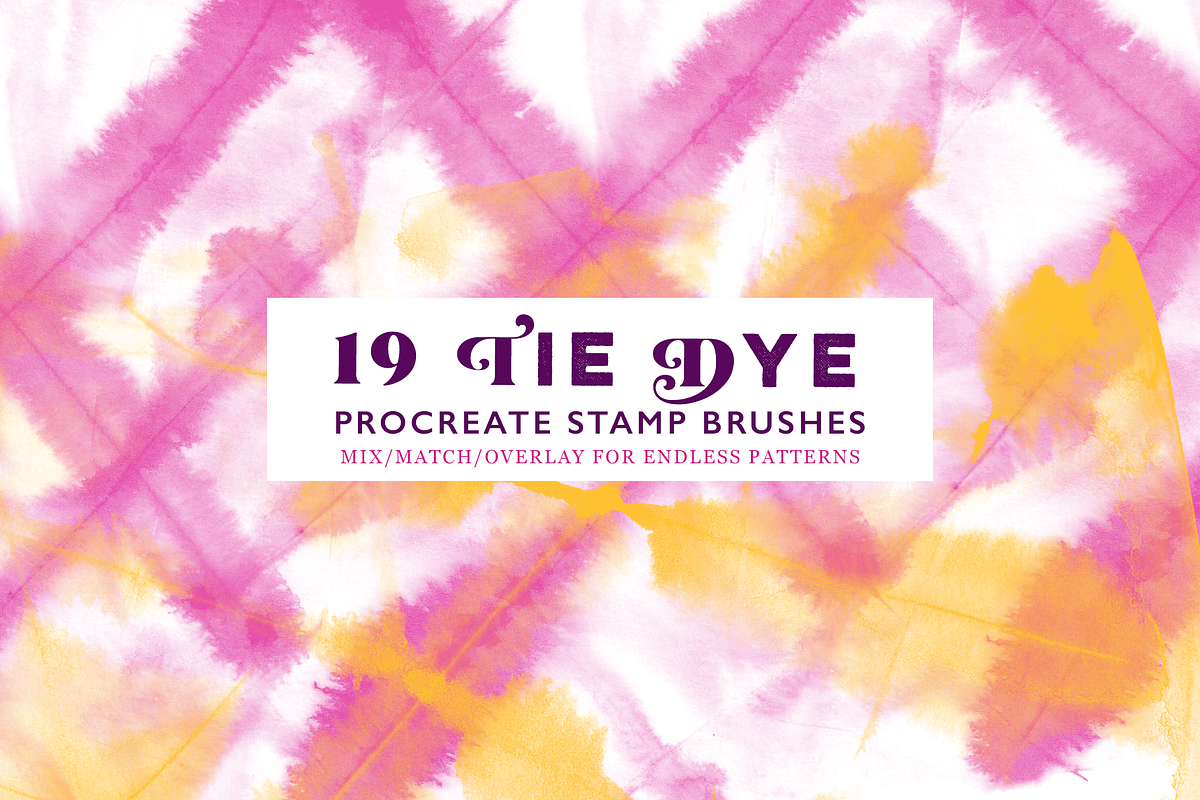 Procreate Tie Dye Stamp Brushes, a Brush Add-On by CC CREATIVE CO (Photo 3 of 10)