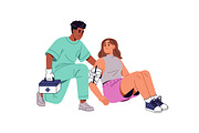 First aid in emergency accidents set, a Healthcare Illustration by PaperTrident (Thumbnail 13 of 13)