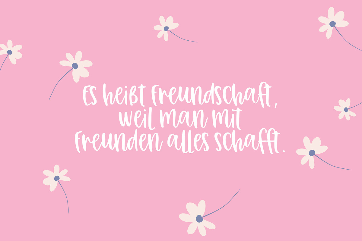 Blooming wildflower cute font, a Handwritten Font by BilberryCreates (Photo 7 of 12)
