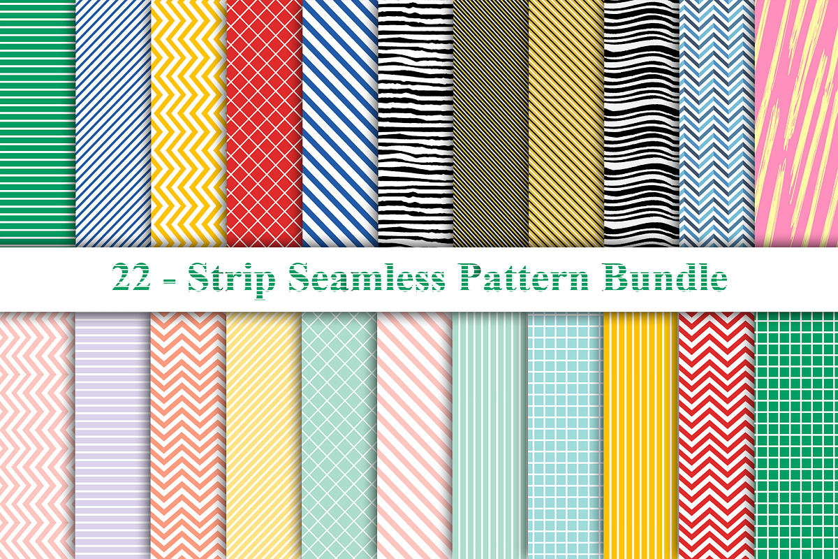 Strip Seamless Pattern Set, a Pattern Graphic by Digital Studio (Photo 1 of 11)