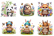 Animal Hello Spring PNG Clipart, an Animal Illustration by KennedyStudio (Thumbnail 3 of 5)