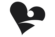 Modern heart logo with human figure, a Person Illustration by LogosDen (Thumbnail 2 of 3)