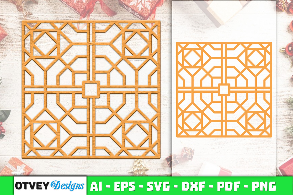 Rattan Laser Cut SVG, an Object Graphic by OTVEY DESIGN