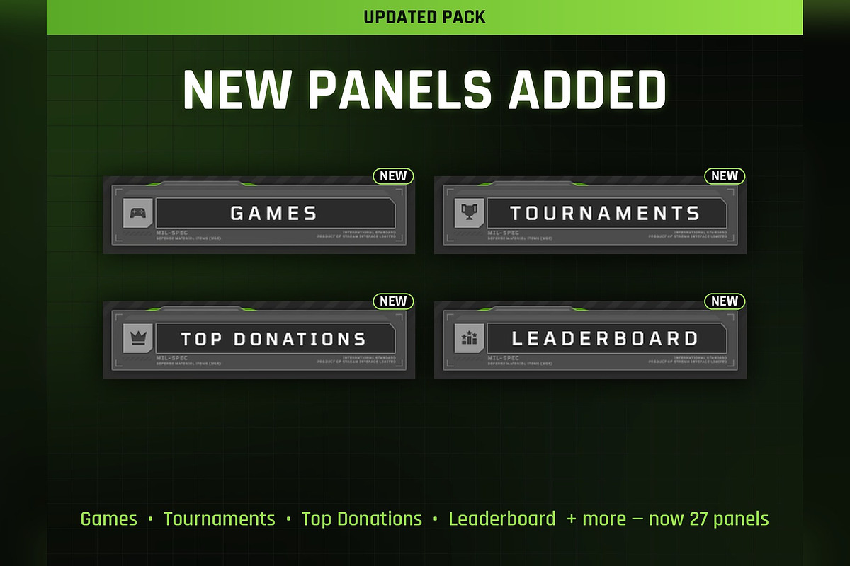 Predator Twitch & Kick Panels, an Object Graphic by Gear Store (Photo 4 of 5)