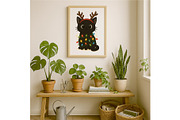 Cute Black Cat Christmas Wall Art, a Background Graphic by LaseredNinja (Thumbnail 7 of 7)