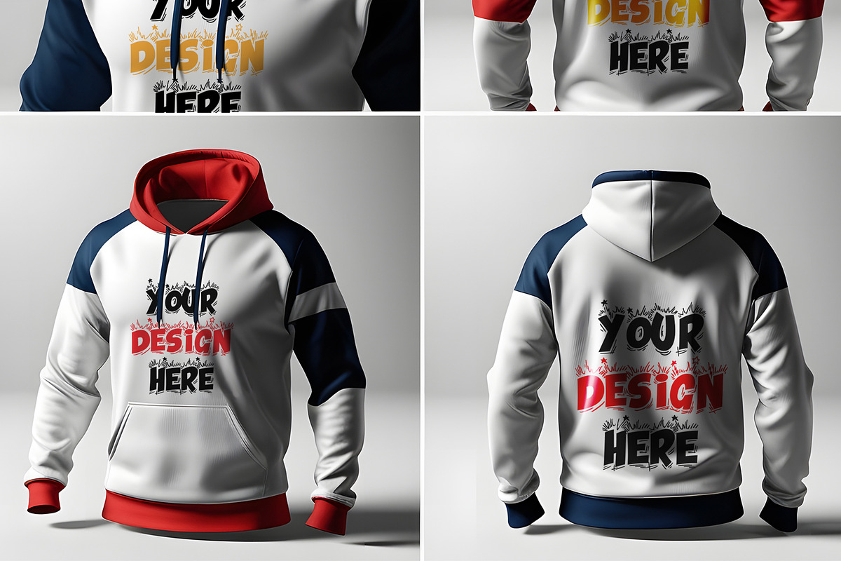 Hoodie Mockups Layout, an Advertising Mockup by CreativeShaper (Photo 3 of 3)