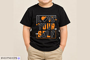 Love Yourself T-Shirt Design SVG, a Seasonal Illustration by mh_arif (Thumbnail 3 of 3)