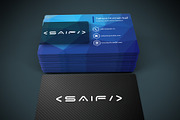 Flat Polygon Business Card, a Business Card Template by Saif71 - Shop (Thumbnail 2 of 5)