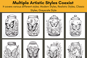 Butterfly In Jar Coloring Pages