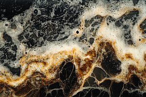 Abstract Foam and Liquid Texture, a Background Photo by Ales Munt
