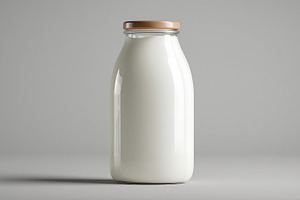 Bottle of milk mockup, a Food & Drink Photo by MistyDay