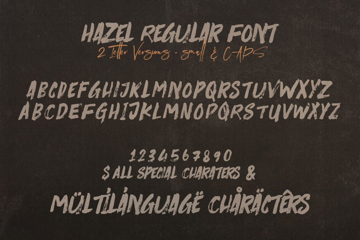 Hazel Brush & SVG Font, a Font by Cruzine