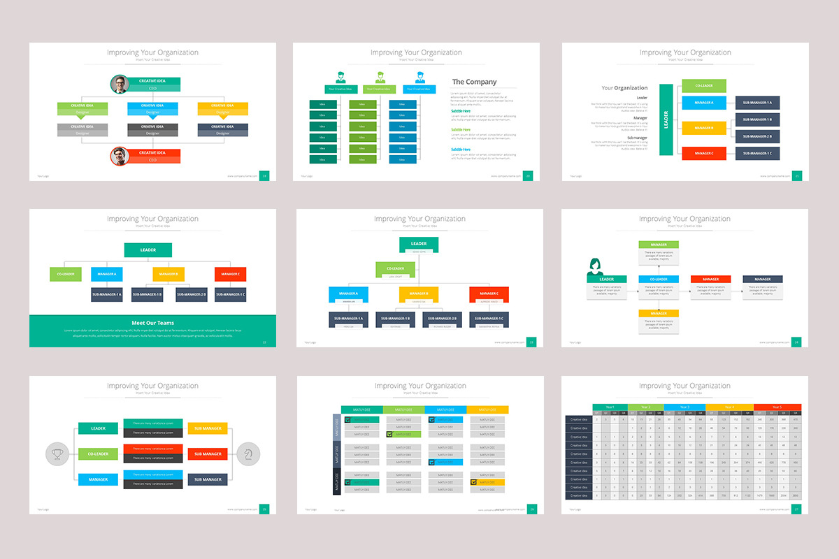 Organizational & Data Chart, a Presentation Template by Stock Shape (Photo 4 of 8)