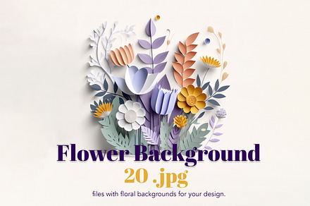 Paper flowers background.