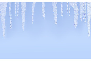 White transparent hanging icicles on, an Environmental 3D Model by Marozhkastudio