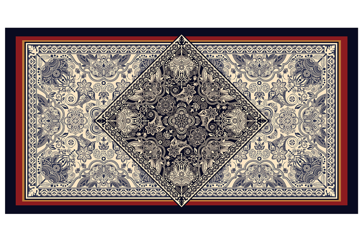 Vector design for rug, shawl, carpet, a Pattern Graphic by Sunny_Lion