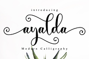 Ayalda Script, a Script Font by Nissa Studio (Thumbnail 1 of 12)