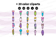 Cute Kawaii School Pens Supplies, an Education Illustration by Palau (Thumbnail 10 of 12)