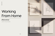 Working From Home : Line Drawings, a Technology Illustration by Whimsy Works (Thumbnail 1 of 7)