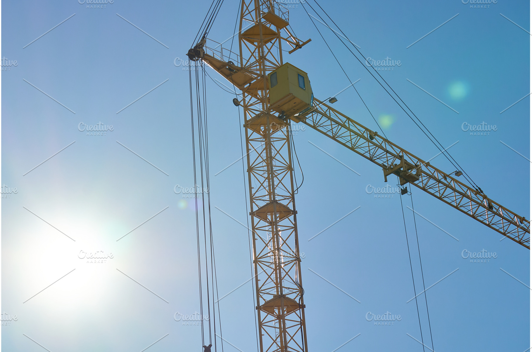 Construction crane stands tall, an Industrial Photo by darksoul72