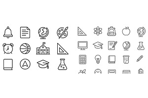 Educational symbols and icons, an Education Illustration by ZinetroN