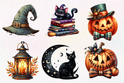 Vintage Halloween Clipart, an Illustration by Dream Creation (Thumbnail 2 of 7)