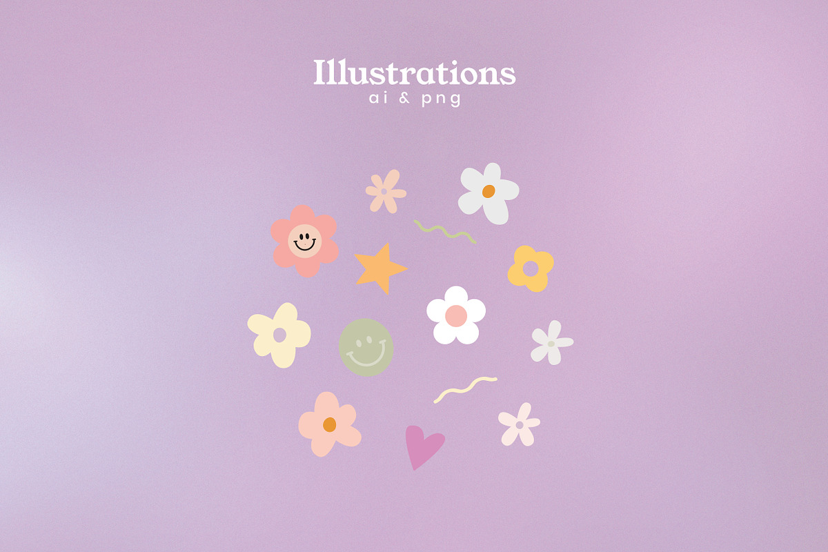 Brianna Retro Seamless Patterns, a Pattern Graphic by Emilie Cliche (Photo 6 of 8)