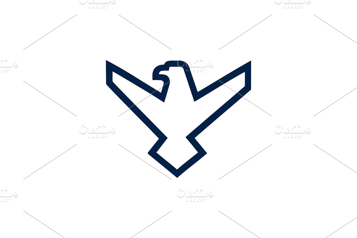 Eagle emblem in simple outline