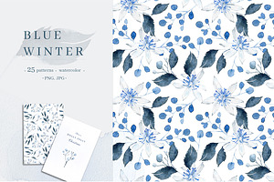 Blue Winter pattern collection