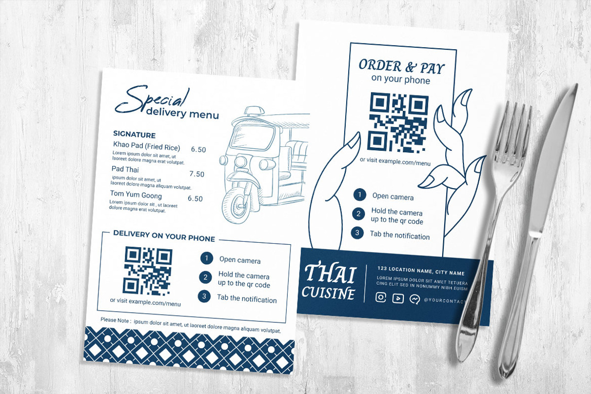 Thai Food Menu Template, a Flyer Template by BrandPacks (Photo 4 of 5)