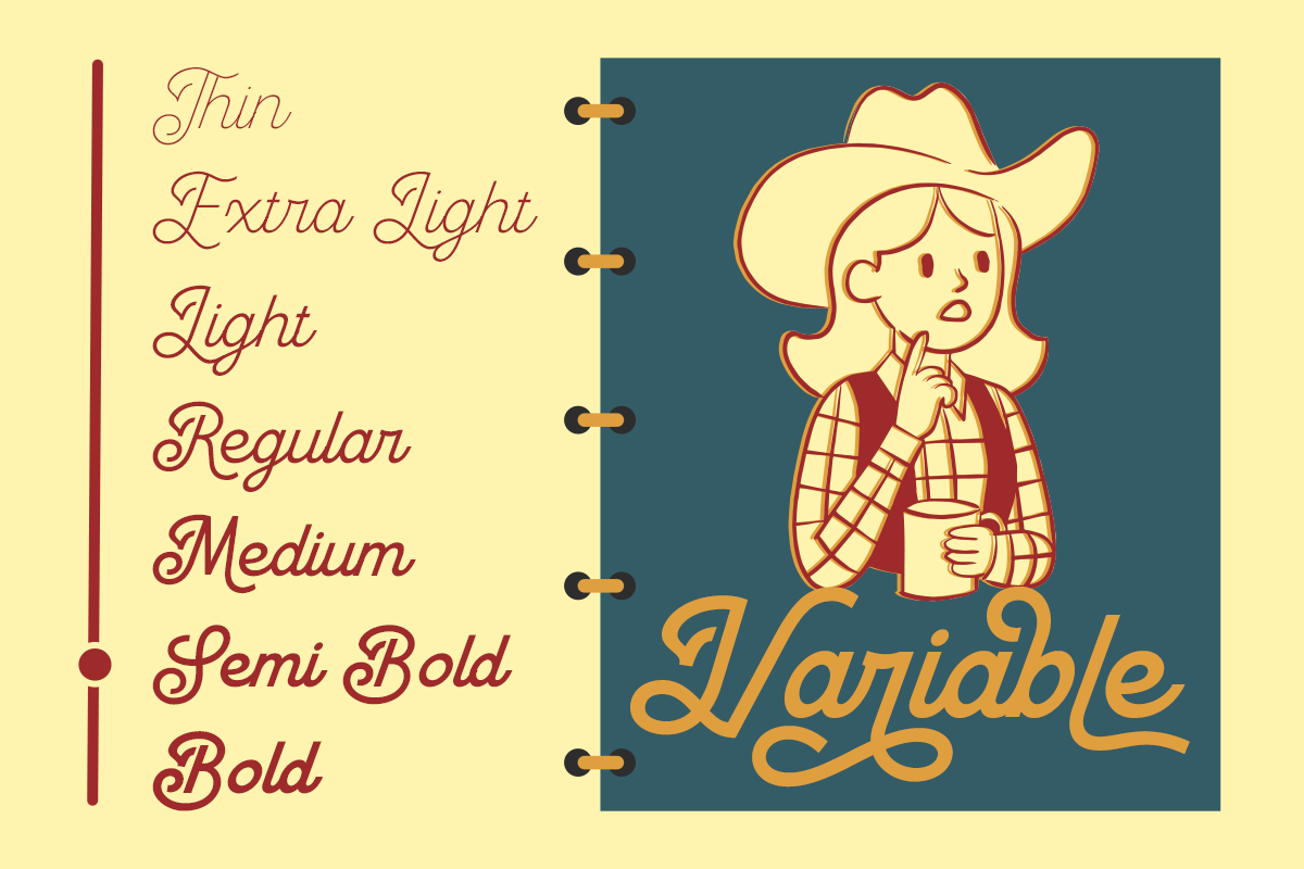 Dh Kellia - 7 Vintage Script Family, a Script Font by Dharmas Foundry (Photo 3 of 17)