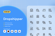 Dropshipper Icon Set, an Outline Icon by Nathaya Studio (Thumbnail 1 of 2)