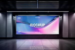 Subway Screen Mockup, an Advertising Mockup by Design Squad
