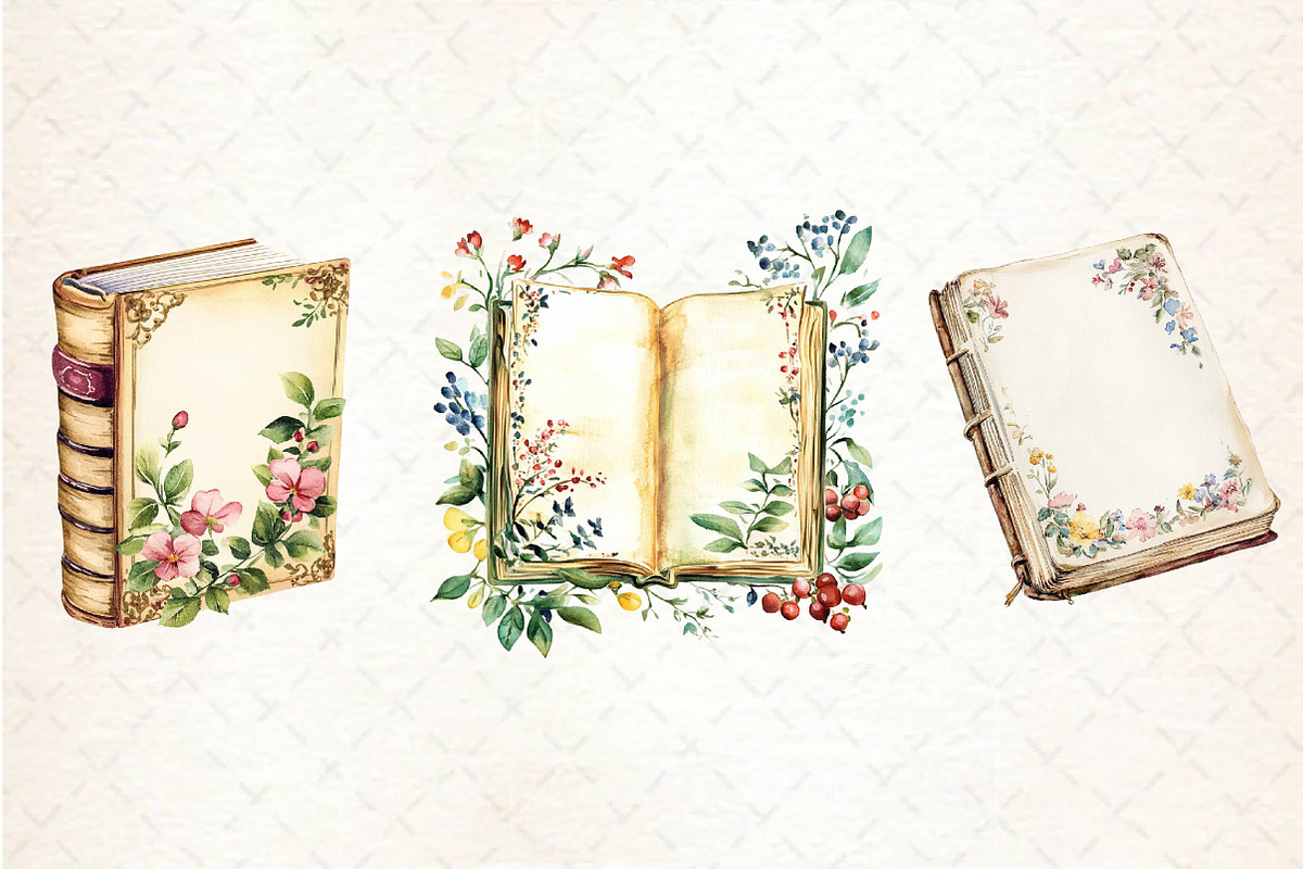 Vintage Books Clipart, an Illustration by Dream Creation (Photo 6 of 6)