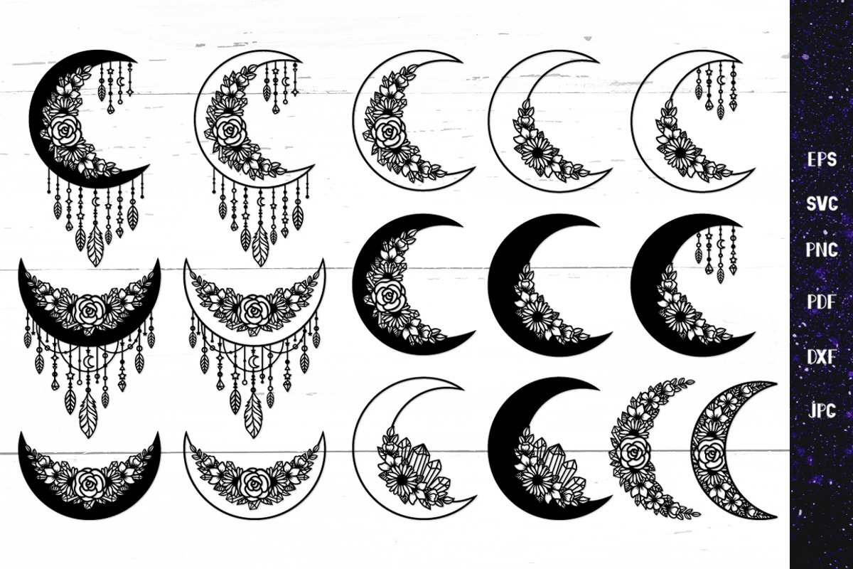 Crescent Moon Dreamcatcher, a Graphic by Digital_Craftyfox (Photo 2 of 7)