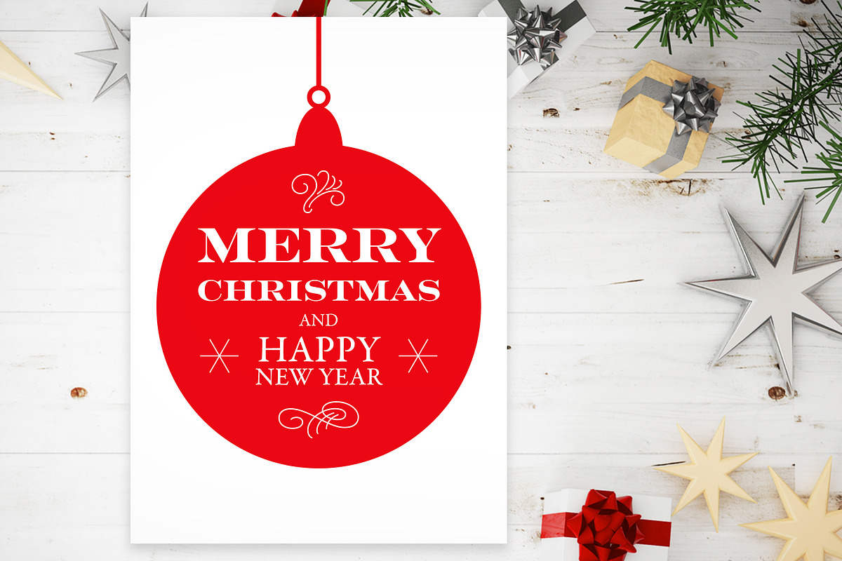 Christmas Tree Ball Postcards, a Print Template by McLittle Stock (Photo 2 of 3)