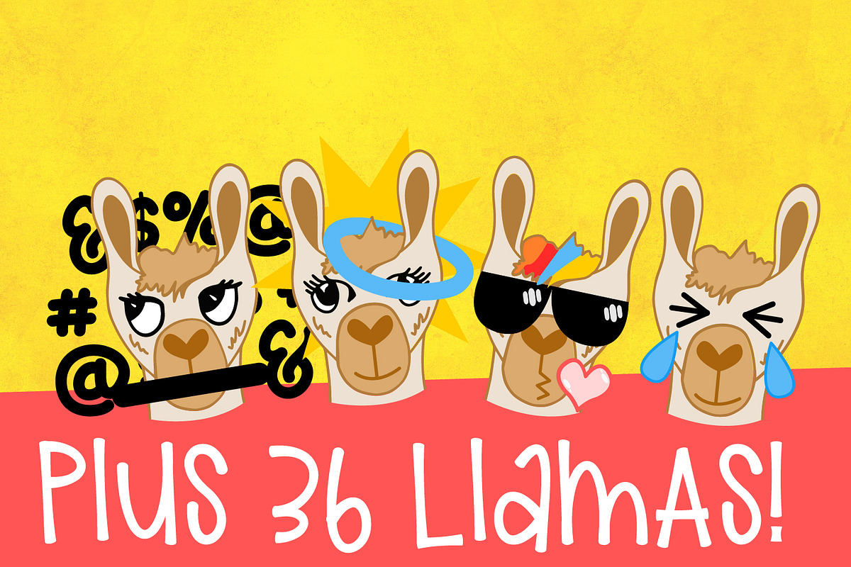 Girl Llama - Font Duo With Extras preview 3