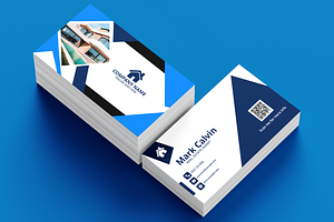 Elegant Real Estate Business Card, a Business Card Template by microtasker
