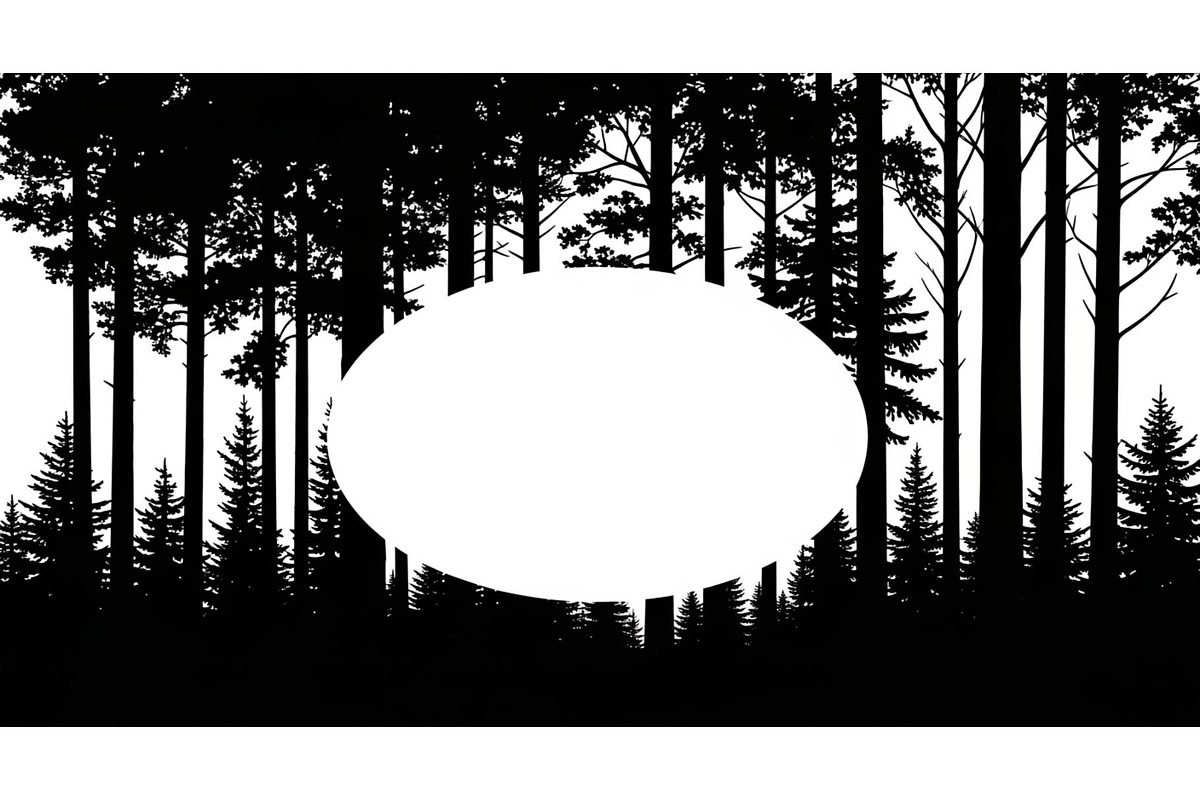 Forest Frame Silhouette SVG Bundle, an Illustration by jahid234 (Photo 10 of 51)
