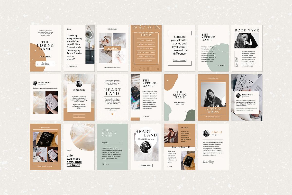 Writers Social Media Pack - Canva, a Social Media Template by Crevo Studio (Photo 6 of 11)