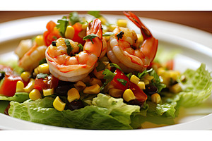 corn top lettuce salad ai generated, an Animal Photo by pikepicture