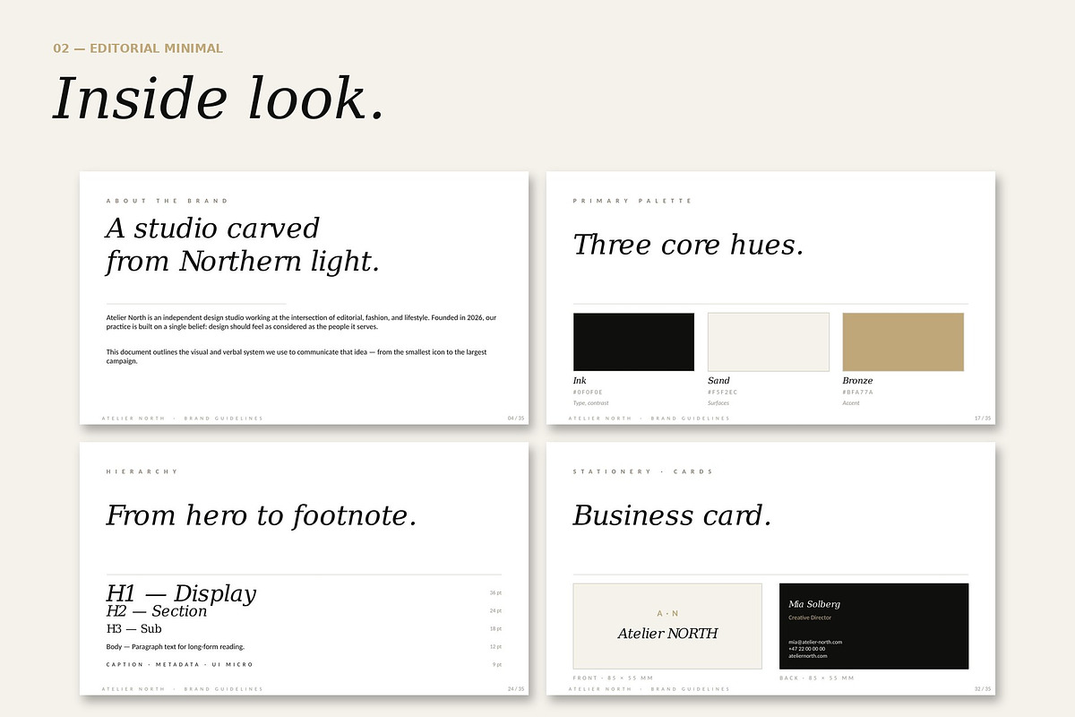 Brand Guidelines Template — 3-in-1, a Branding & Logo Template by Just Necessary (Photo 3 of 9)