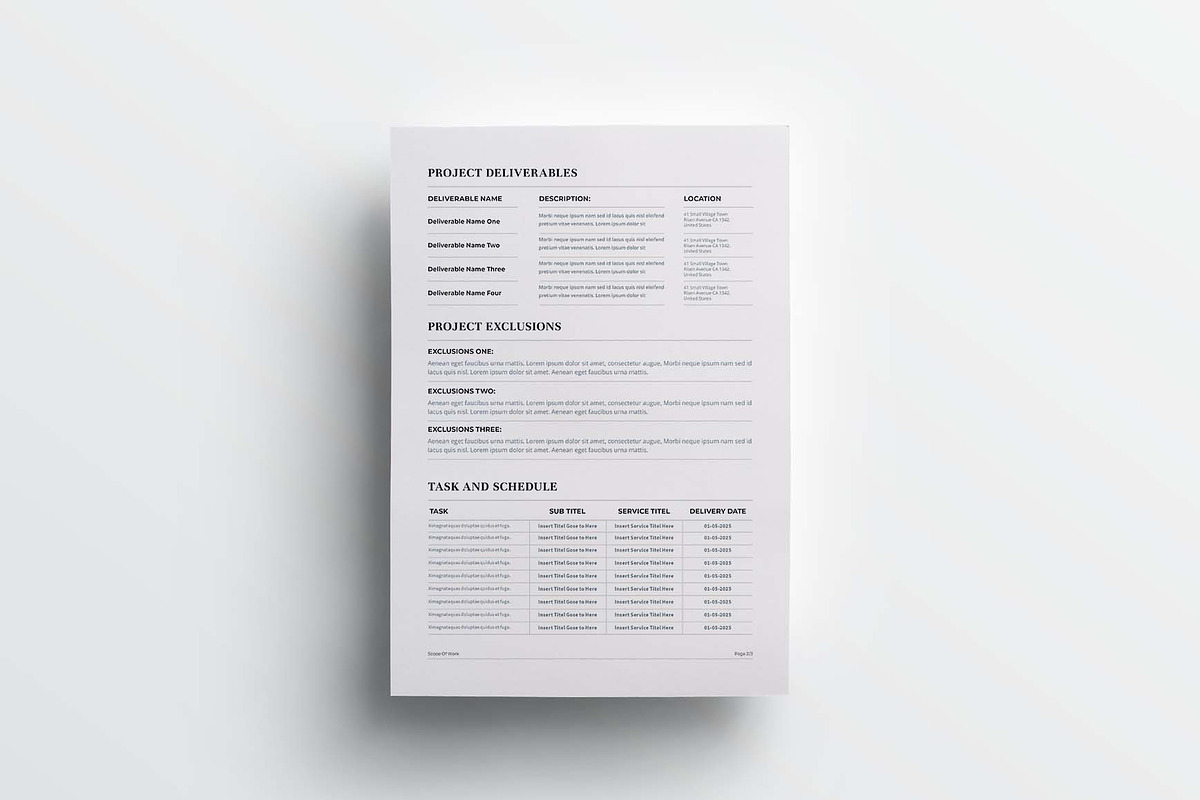 Scope Of Work | MS Word & Indesign, a Stationery Template by design_hut (Photo 4 of 7)
