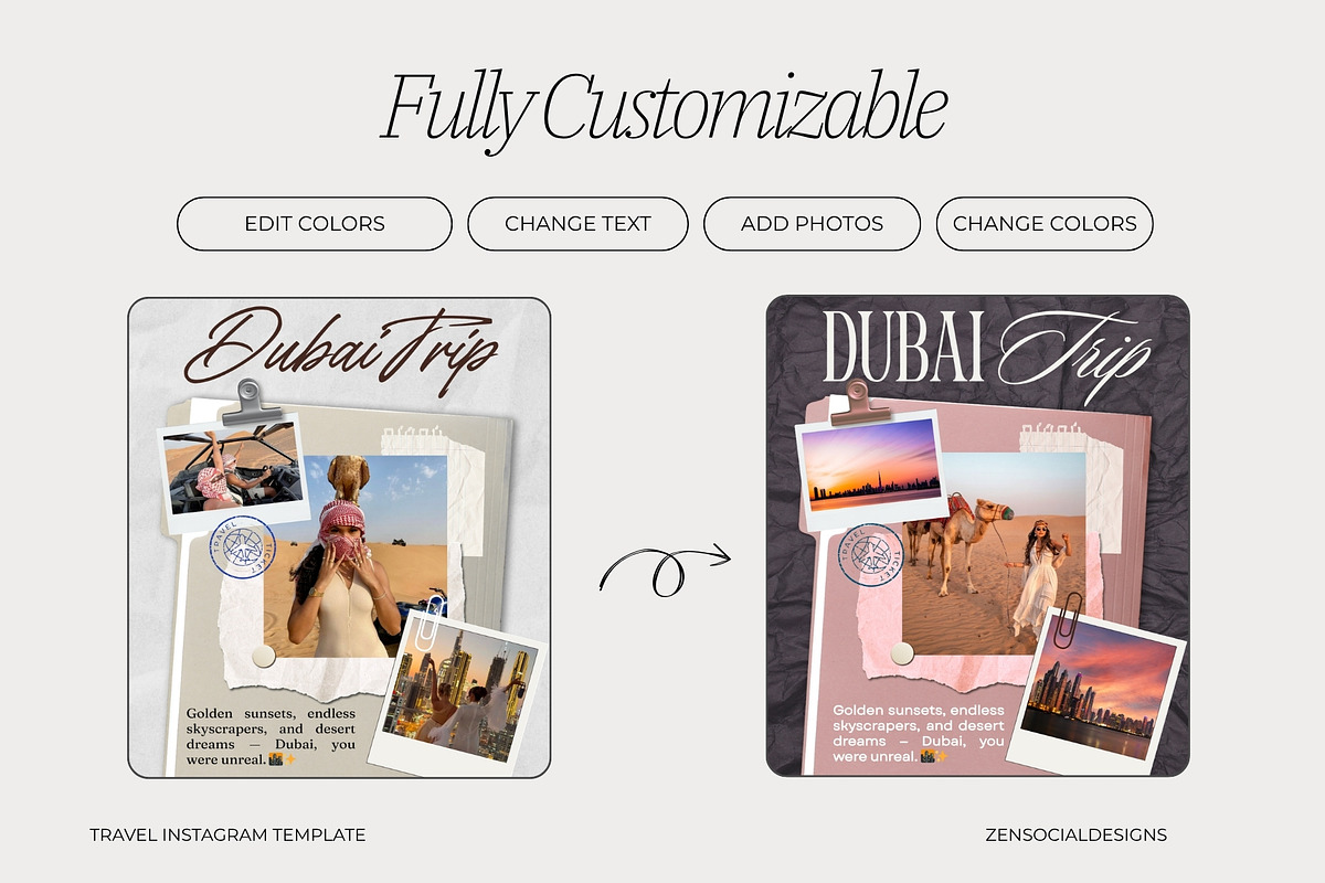 Travel Instagram Template, a Social Media Template by ZenSocialDesigns (Photo 6 of 9)