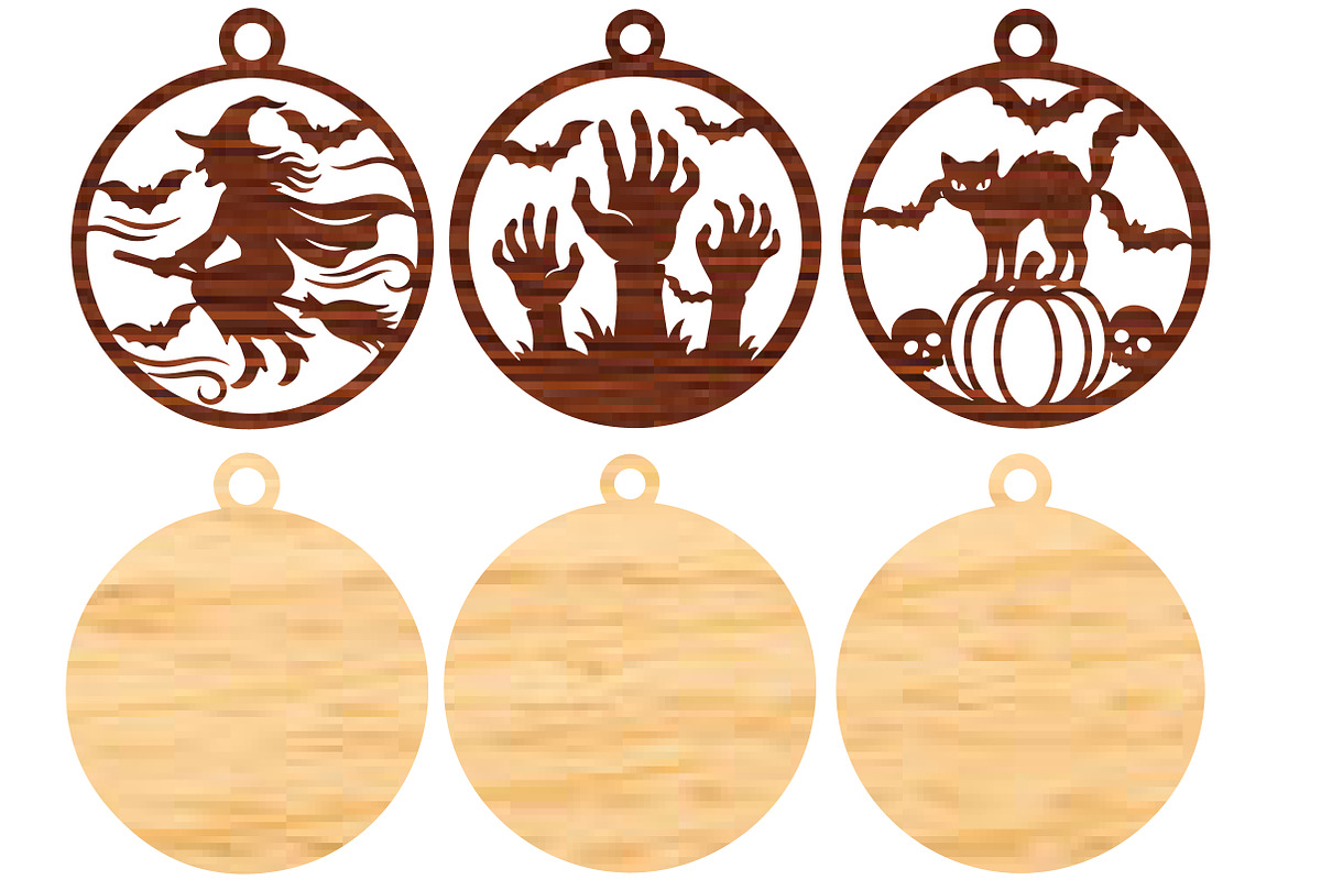 Halloween Ornaments Laser Cut SVG, an Object Graphic by DreamCafeArt (Photo 4 of 9)