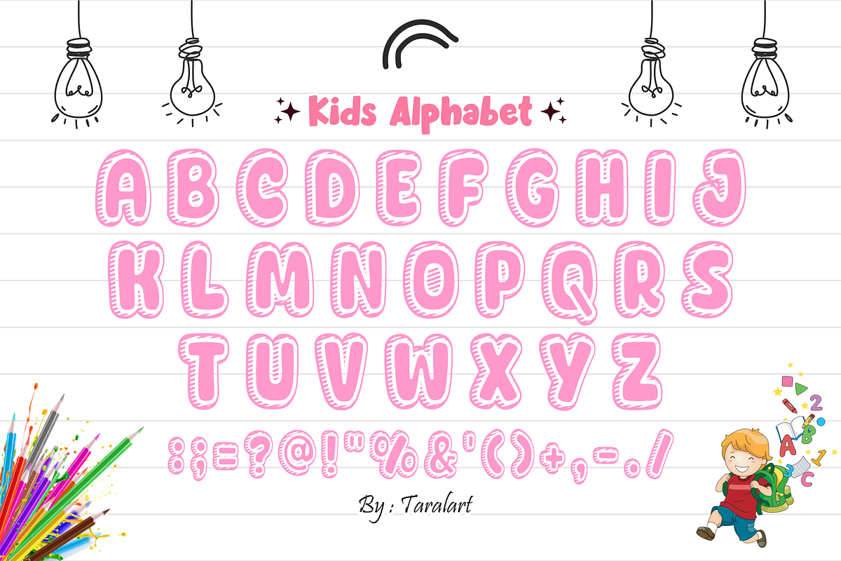 CUTE BARBIE - Playful Girly Font, a Sans Serif Font by KiddoGlyphs Studio (Photo 4 of 5)