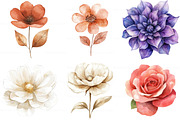 Abstract Flowers Clipart, an Illustration by Watercolor design (Thumbnail 4 of 10)