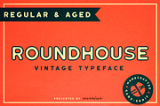 Roundhouse - Regular & Aged, a Sans Serif Font by Roman Paslavsky (Thumbnail 1 of 12)