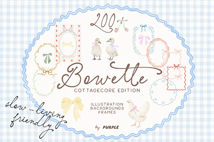 Bowette: Whimsical Frames & Papers, an Object Graphic by Purple